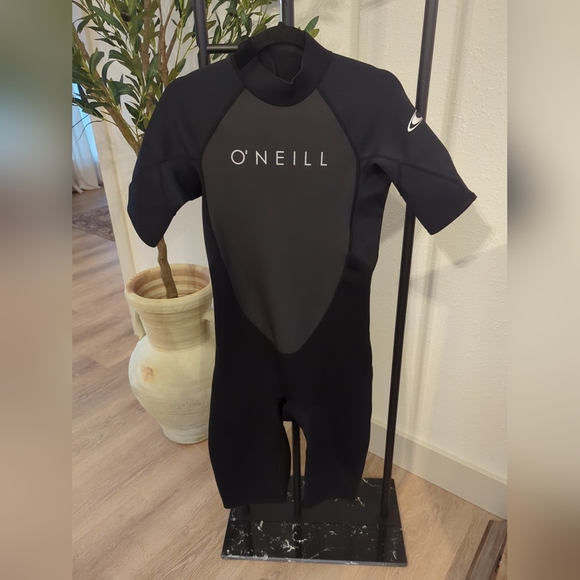 O'NEILL Reactor-2 2mm Black/Black Back Zip Short Sleeve Spring Wetsuit MT